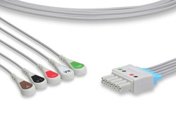 SM5-90S-I Кабель пациента ЭКГ, Draeger Siemens, пятиэлектродный отведения (I,II,III, aVR, aVL), кнопочный тип, SM5-90S-I_01
