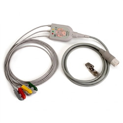 [989803143171] Кабель пациента ЭКГ, 3 отведения, с зажимами, Philips, 989803143171